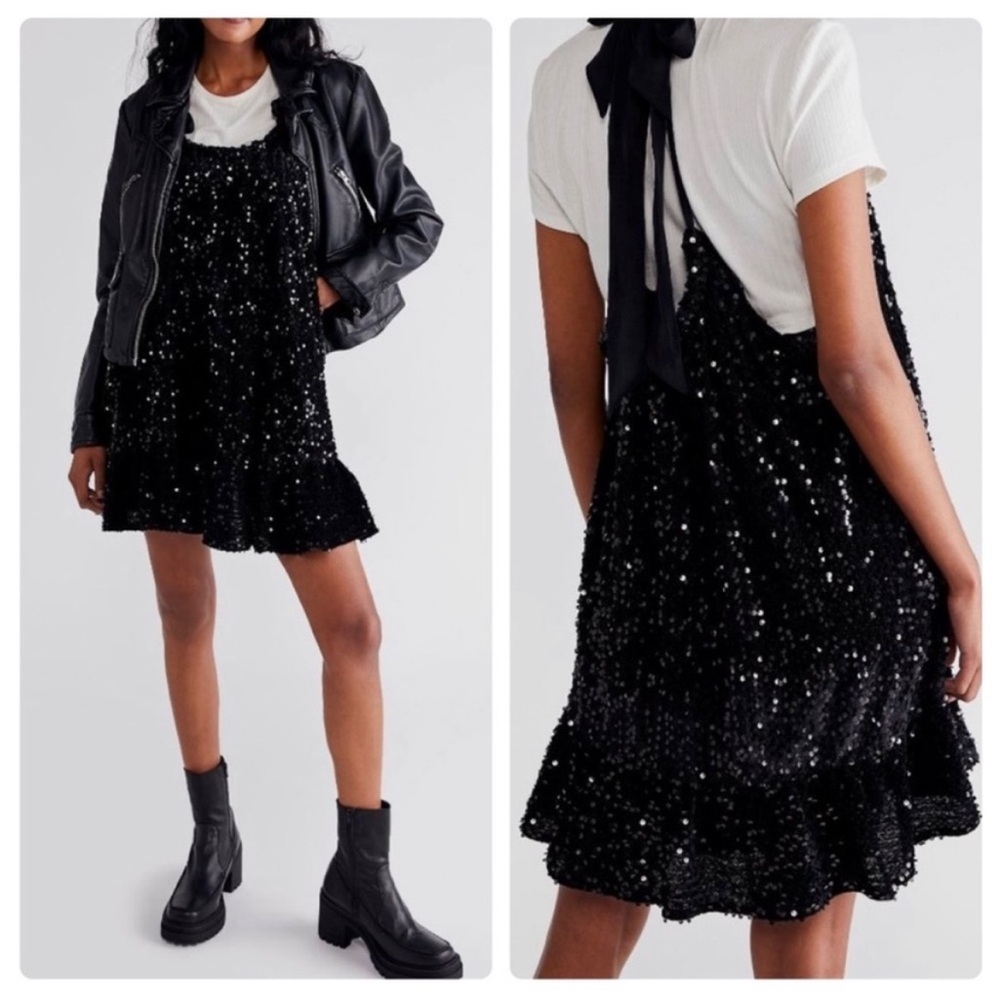 Free People Nova Sequin Dress in XS